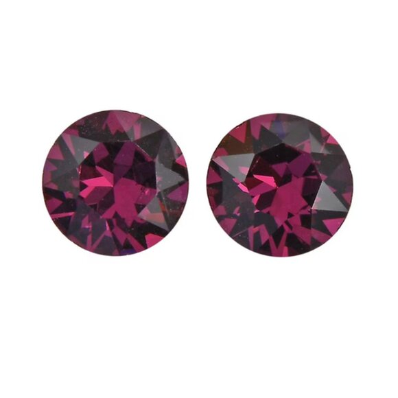 Swarovski Foilback Amethyst Crystal Set of 2 loose Gemstones - Picture 1 of 4